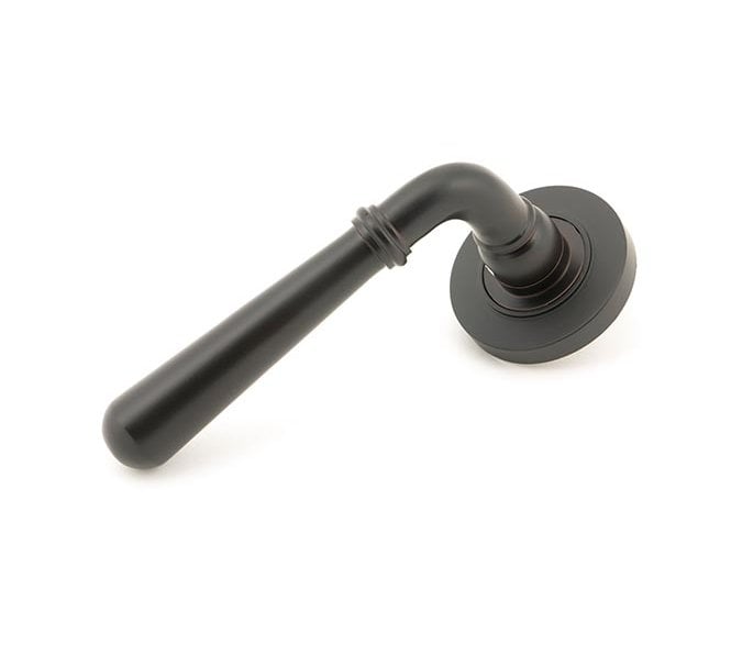 From The Anvil 46061 Newbury Lever on Rose Set (Plain) - Aged Bronze