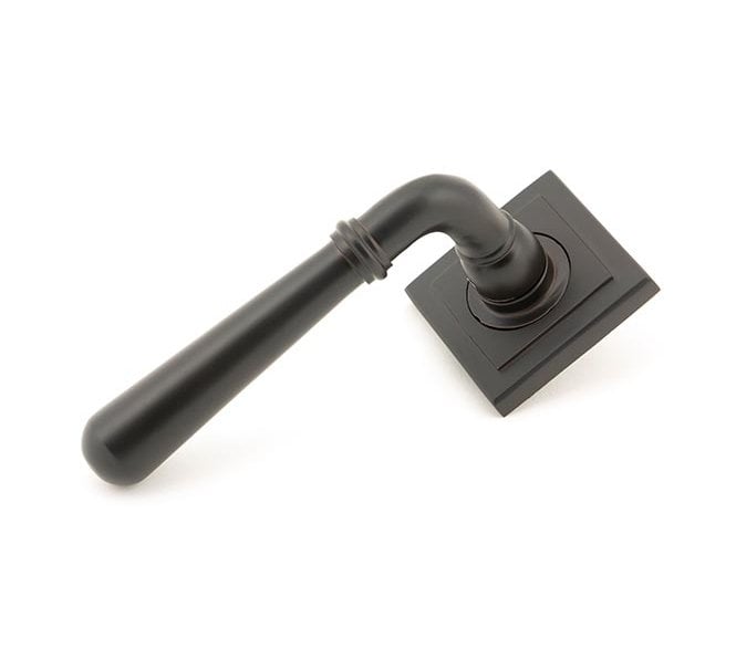 From The Anvil 46064 Newbury Lever on Rose Set (Square) - Aged Bronze