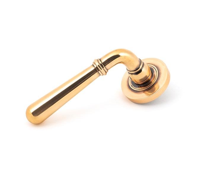 From The Anvil 46065 Newbury Lever on Rose Set (Plain) - Polished Bronze
