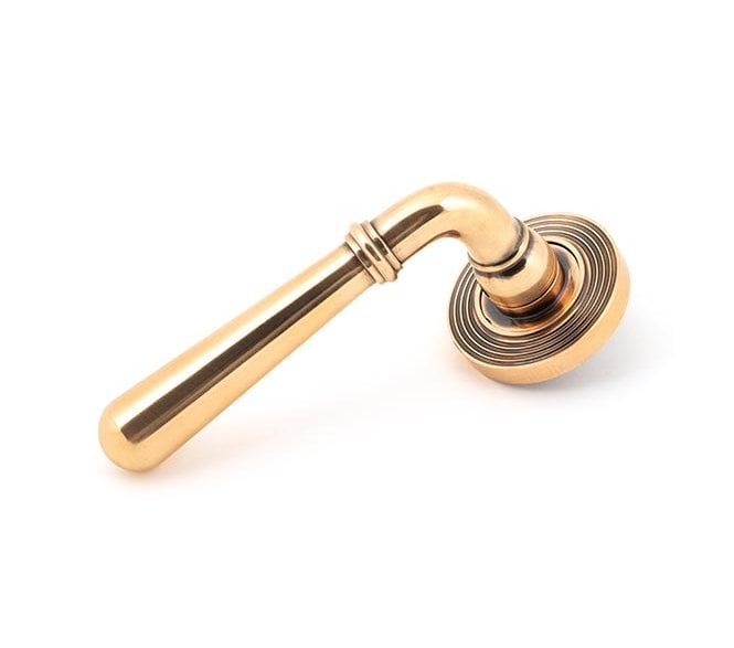 From The Anvil 46067 Newbury Lever on Rose Set (Beehive) - Polished Bronze