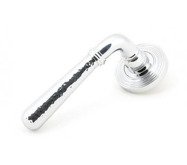 From The Anvil 46075 Hammered Newbury Lever on Rose Set (Beehive) - Polished Chrome