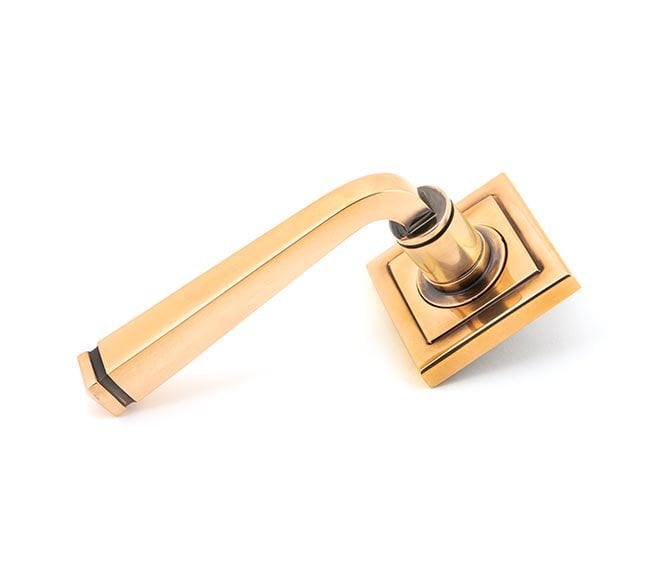 From The Anvil 46096 Avon Lever on Rose Set (Square) - Polished Bronze