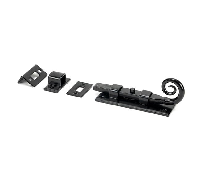 From The Anvil 46236 4 Monkeytail Door Bolt - Black