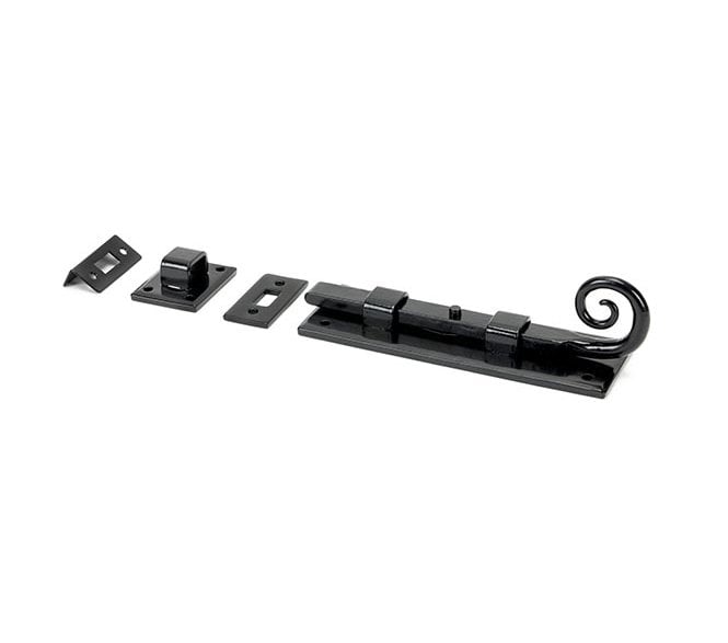 From The Anvil 46237 6 Monkeytail Door Bolt - Black