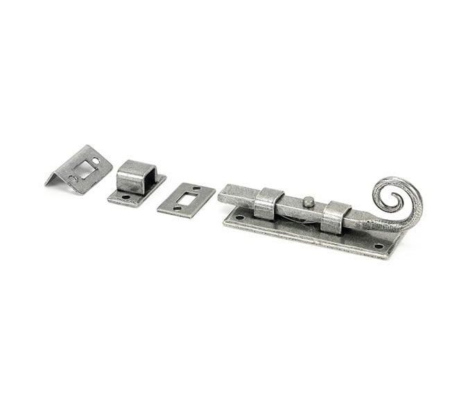 From The Anvil 46238 4 Monkeytail Door Bolt - Pewter