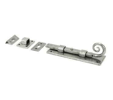 From The Anvil 46239 6 Monkeytail Door Bolt - Pewter