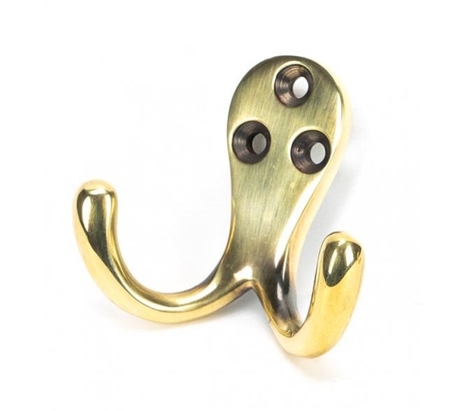 From The Anvil 46296 Celtic Double Robe Hooks  - Aged Brass