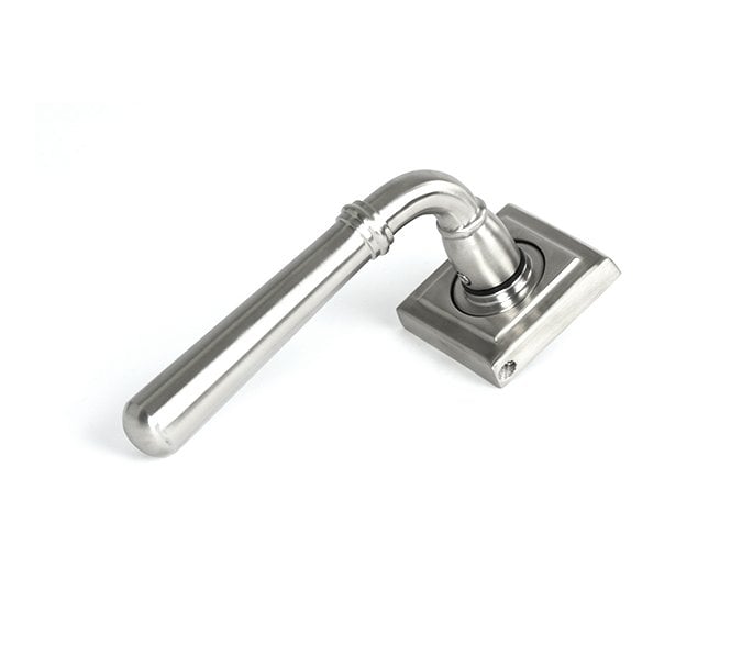 From The Anvil 46513 (Grade 316) Newbury Lever on Rose Set (Square) - Satin Stainless Steel