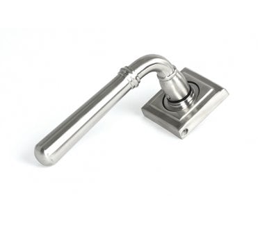 From The Anvil 46513 (Grade 316) Newbury Lever on Rose Set (Square) - Satin Stainless Steel