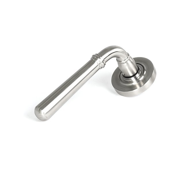 From The Anvil 46536 (Grade 316) Newbury Lever on Rose Set (Plain) - Unsprung - Satin Stainless Steel