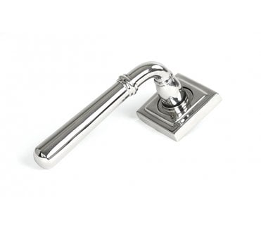 From The Anvil 46543 (Grade 316) Newbury Lever on Rose Set (Square) - Unsprung - Polished Stainless Steel