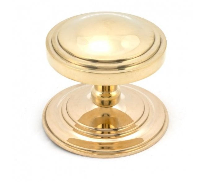 From The Anvil 46553 Period Art Deco Centre Door Knob - Polished Brass