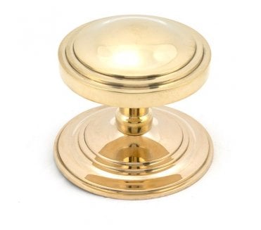From The Anvil 46553 Period Art Deco Centre Door Knob - Polished Brass