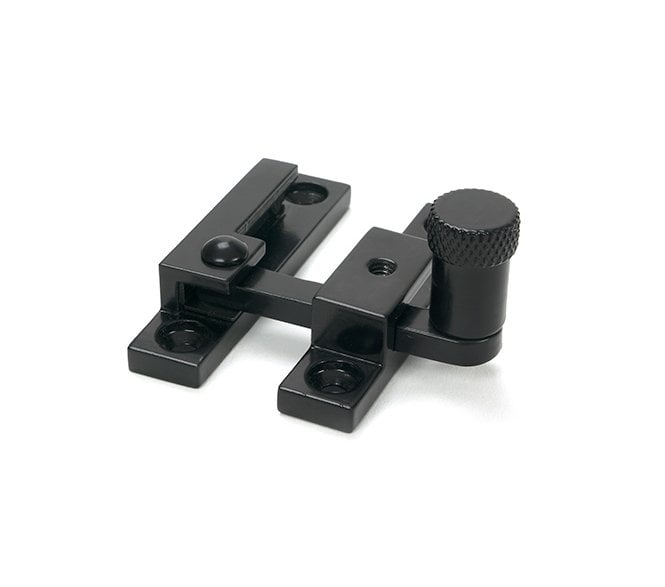 From The Anvil 46592 Brompton Knurled Quadrant Sash Fastener - Narrow - Black