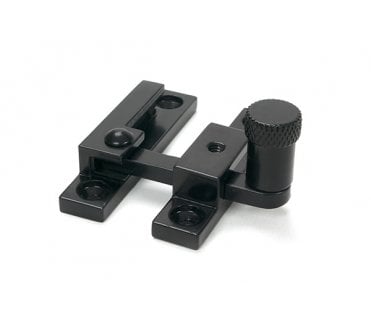 From The Anvil 46592 Brompton Knurled Quadrant Sash Fastener - Narrow - Black
