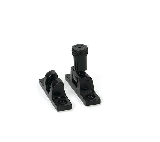 From The Anvil 46596 Brompton Knurled Brighton Sash Fastener - Narrow (Square) - Black