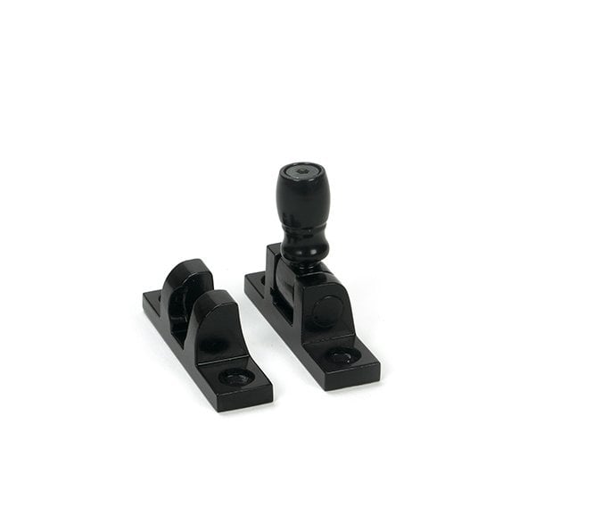 From The Anvil 46599 Mushroom Brighton Sash Fastener - Narrow (Square) - Black