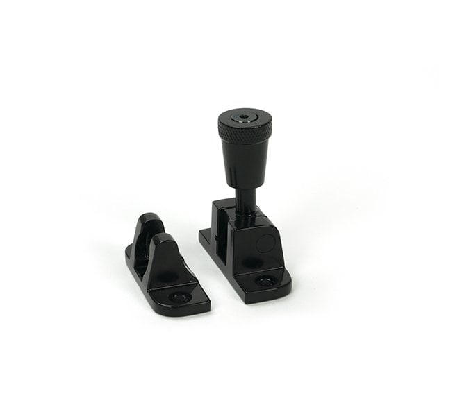 From The Anvil 46600 Brompton Knurled Brighton Sash Fastener (Radiused) - Black