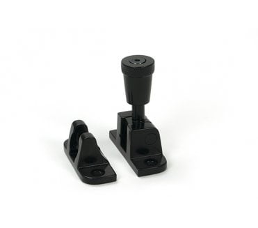 From The Anvil 46600 Brompton Knurled Brighton Sash Fastener (Radiused) - Black