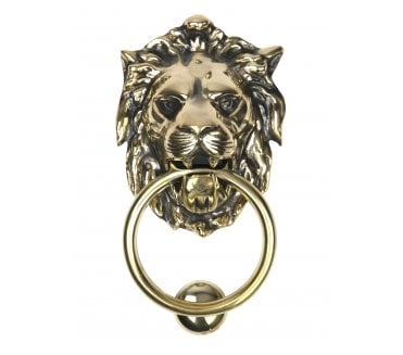 From The Anvil 46722 Lions Head Door Knocker - Aged Brass