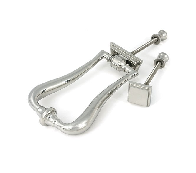 From The Anvil 46939 (Grade 316) Slimline Art Deco Door Knocker - Polished Stainless Steel