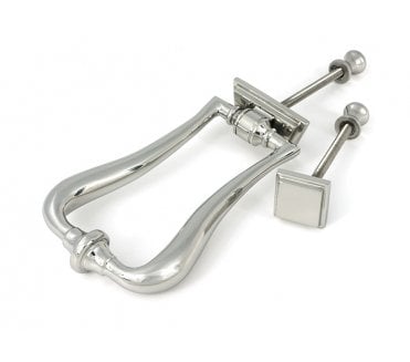 From The Anvil 46939 (Grade 316) Slimline Art Deco Door Knocker - Polished Stainless Steel