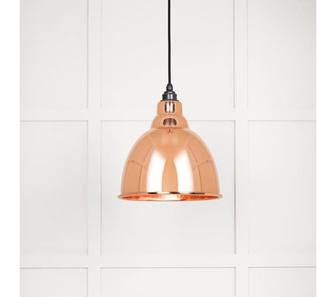 From The Anvil 49500 Brindley Light Pendant - Hammered / Polished Copper