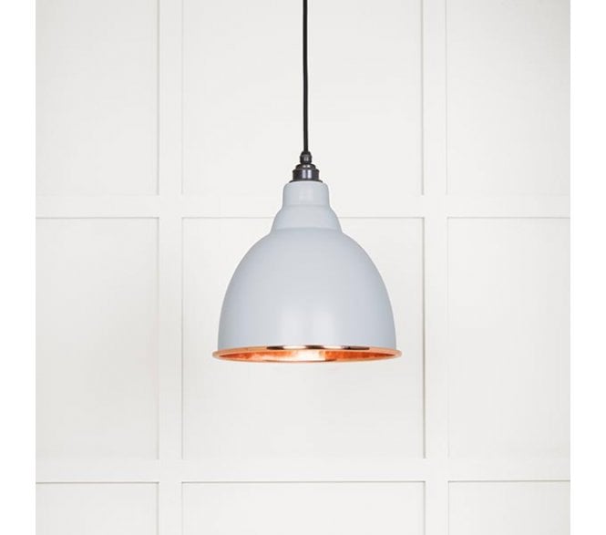 From The Anvil 49500BI Brindley Light Pendant - Birch & Hammered Copper