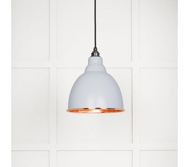 From The Anvil 49500BI Brindley Light Pendant - Birch & Hammered Copper