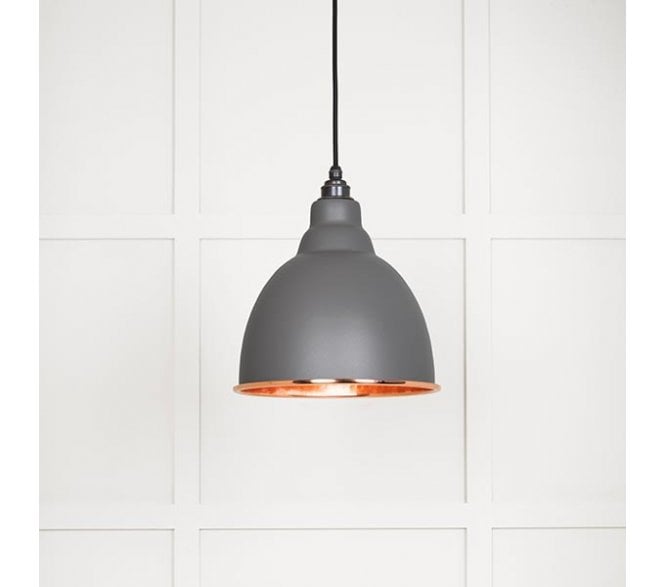 From The Anvil 49500BL Brindley Light Pendant - Bluff & Hammered Copper