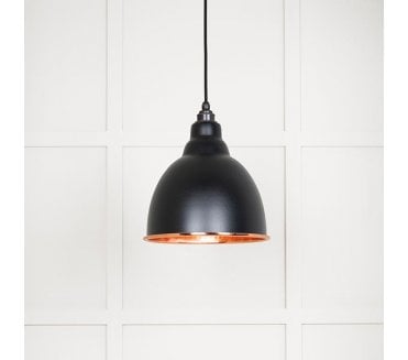 From The Anvil 49500EB Brindley Light Pendant - Elan Black & Hammered Copper