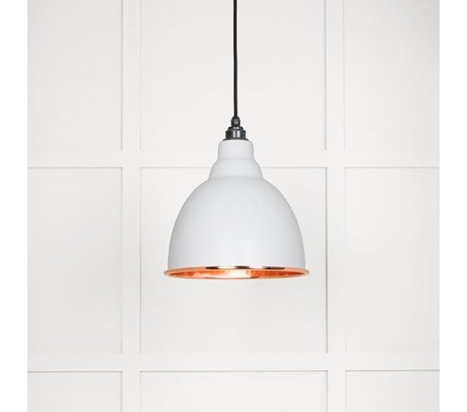 From The Anvil 49500F Brindley Light Pendant - Flock & Hammered Copper