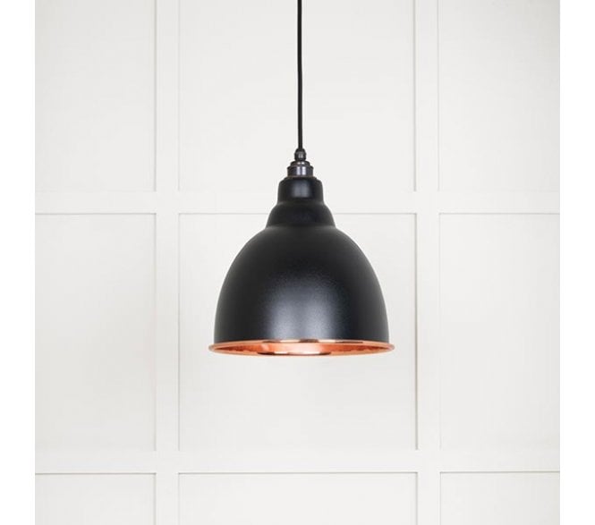 From The Anvil 49500SEB Brindley Light Pendant - Elan Black & Smooth Copper