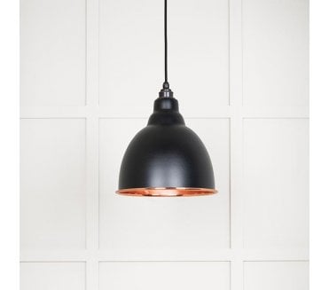 From The Anvil 49500SEB Brindley Light Pendant - Elan Black & Smooth Copper