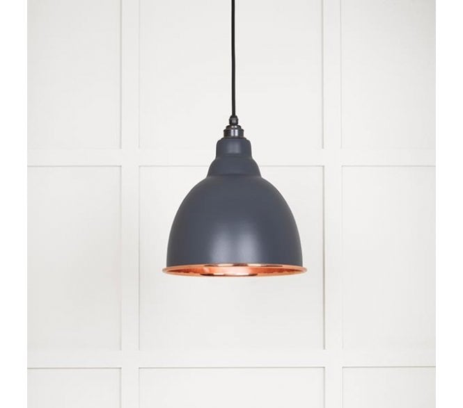 From The Anvil 49500SL Brindley Light Pendant - Slate & Smooth Copper
