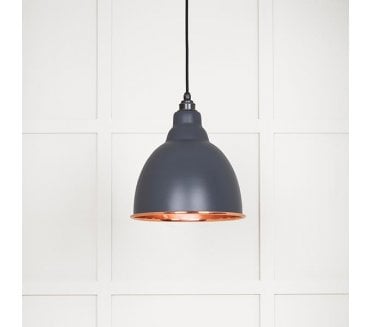 From The Anvil 49500SL Brindley Light Pendant - Slate & Smooth Copper