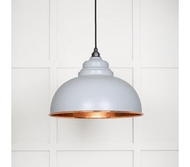 From The Anvil 49501BI Harborne Light Pendant - Birch & Hammered Copper