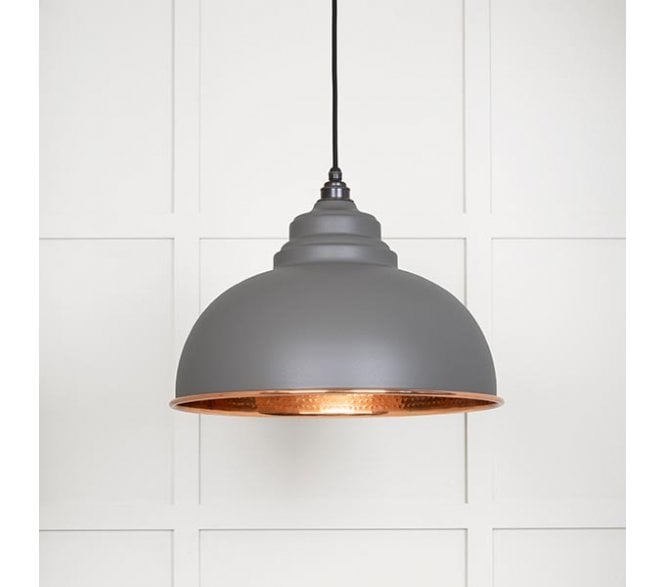 From The Anvil 49501BL Harborne Light Pendant - Bluff & Hammered Copper