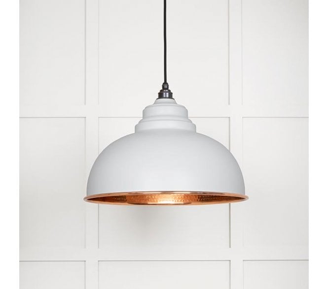 From The Anvil 49501F Harborne Light Pendant - Flock & Hammered Copper