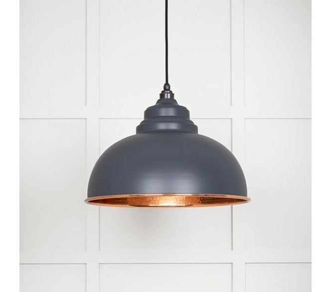 From The Anvil 49501SL Harborne Light Pendant - Slate & Hammered Copper