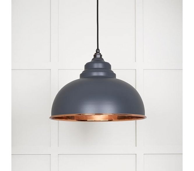 From The Anvil 49501SSL Harborne Light Pendant - Slate & Smooth Copper