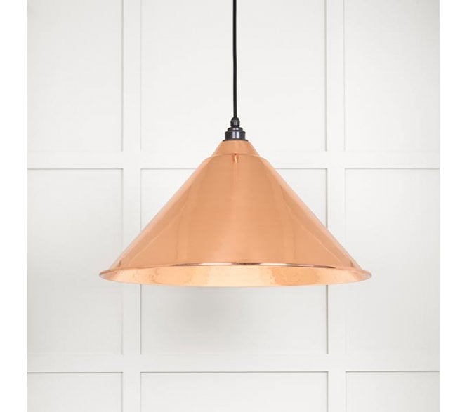 From The Anvil 49503 Hockley Light Pendant Hammered / Polished Copper
