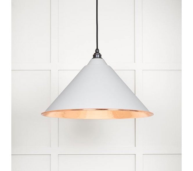 From The Anvil 49503F Hockley Light Pendant - Flock & Hammered Copper