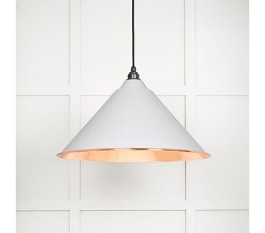 From The Anvil 49503F Hockley Light Pendant - Flock & Hammered Copper