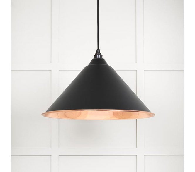 From The Anvil 49503SEB Hockley Light Pendant - Elan Black & Smooth Copper