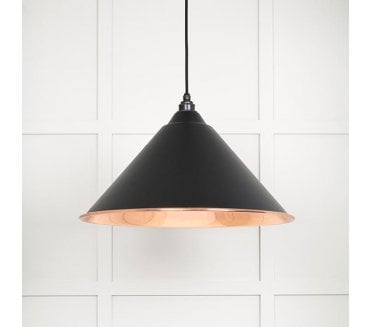 From The Anvil 49503SEB Hockley Light Pendant - Elan Black & Smooth Copper