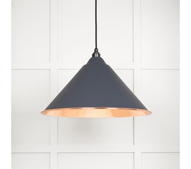 From The Anvil 49503SL Hockley Light Pendant - Slate & Hammered Copper