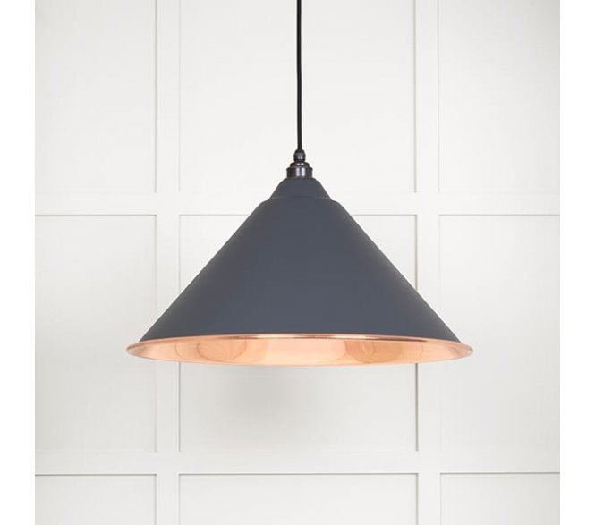 From The Anvil 49503SSL Hockley Light Pendant - Slate & Smooth Copper