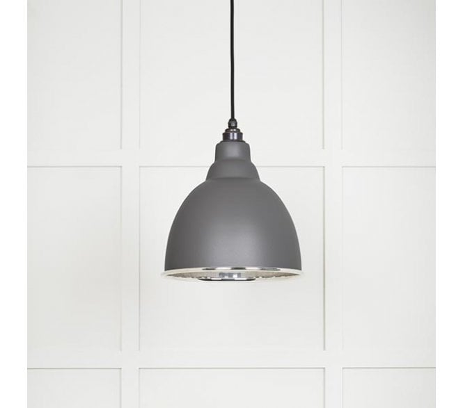 From The Anvil 49504BL Brindley Light Pendant - Bluff & Smooth Nickel