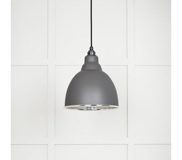 From The Anvil 49504BL Brindley Light Pendant - Bluff & Smooth Nickel